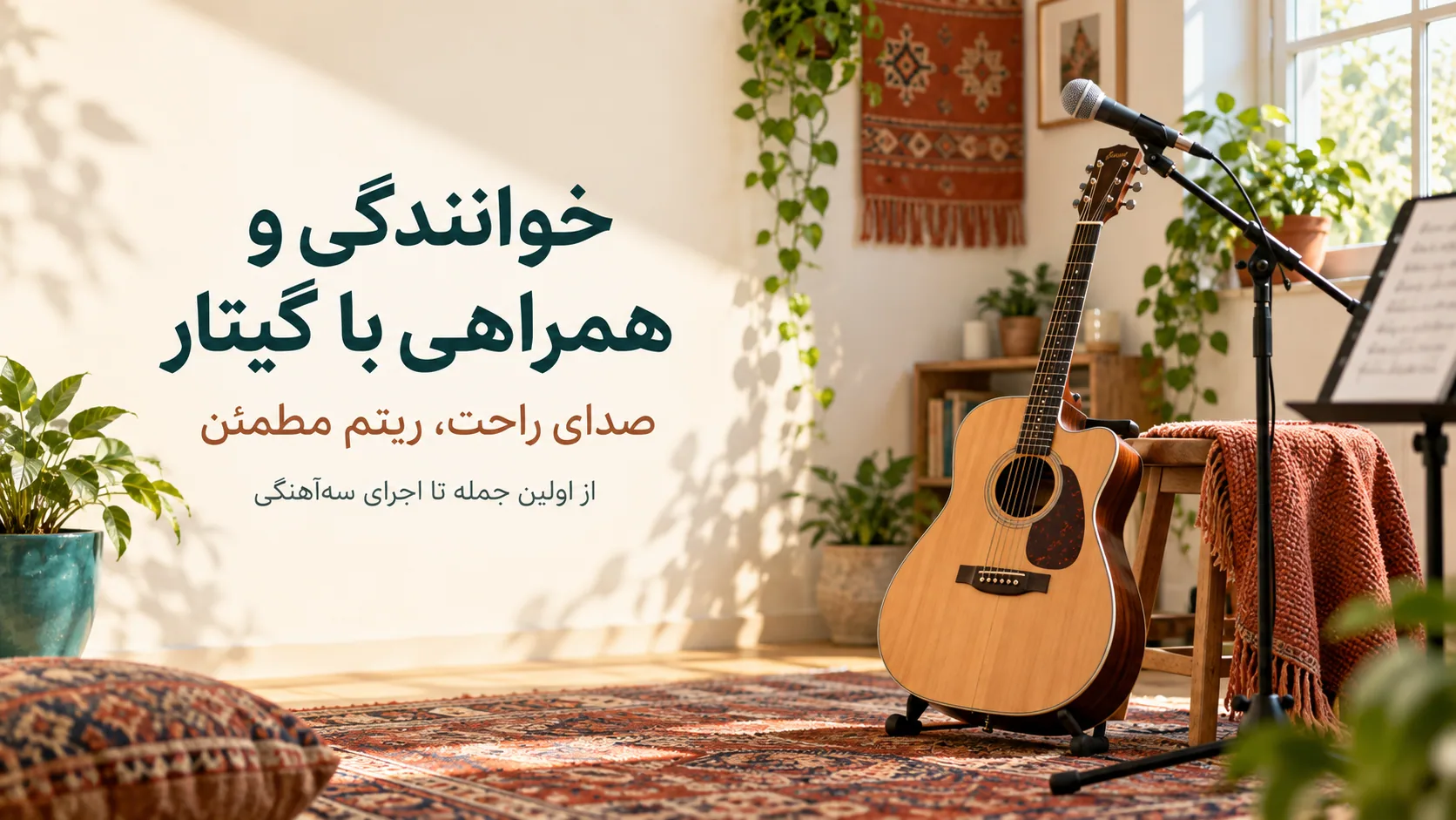 خوانندگی و همراهی با گیتار